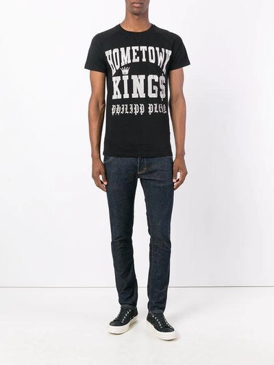Shop Philipp Plein 'hometown Kings' Logo T-shirt