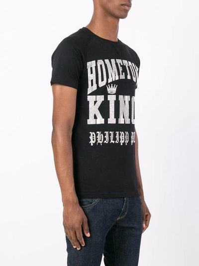 Shop Philipp Plein 'hometown Kings' Logo T-shirt