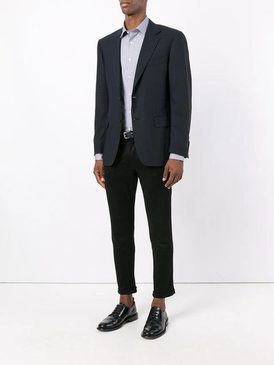 Shop Canali Classic Tailored Jacket In Blue