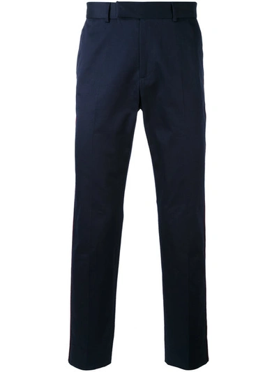 Gucci Web-trimmed 60s Trousers In Blue