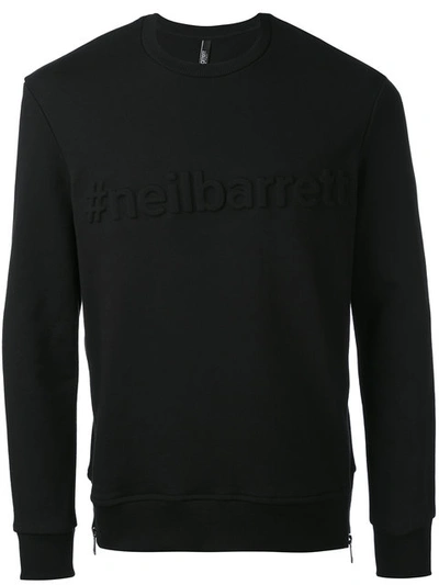 Shop Neil Barrett Knitted Sweater In Black