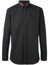 Givenchy Single-cuff Star-jacquard Cotton Shirt In Black
