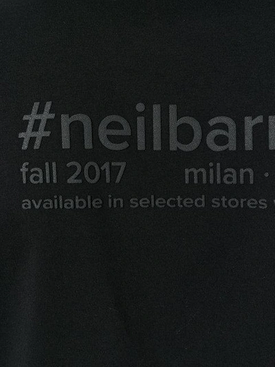 Shop Neil Barrett Classic Plain T-shirt - Black