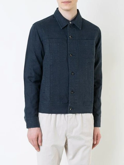 Shop Venroy Chest Pockets Shirt Jacket In Blue