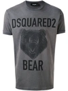 Dsquared2 Bear Printed T-shirt In Grigio
