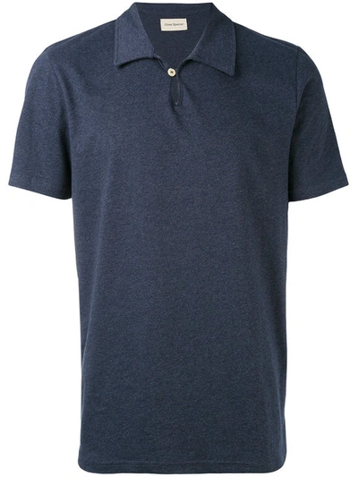 Oliver Spencer Warren Cotton Polo Shirt In Blue