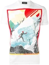 DSQUARED2 DSQUARED2 SKI PRINT T-SHIRT - WHITE,S74GD0276S2242712133316