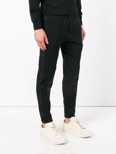 Shop Alexander Mcqueen Panelled Track Pants In Black