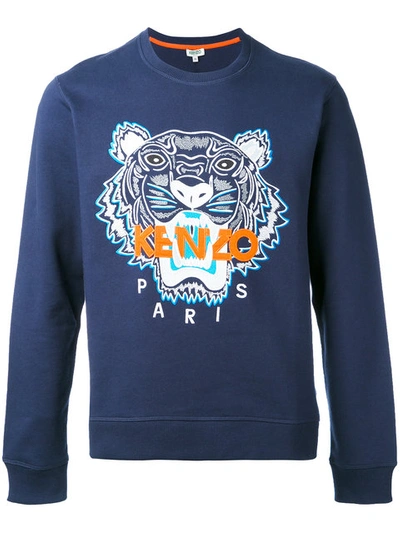 Shop Kenzo Tiger Sweatshirt - Blue