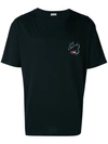 Saint Laurent Black Oversized 'bouche' Logo T-shirt