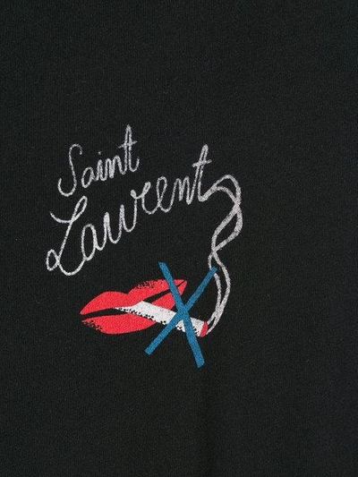 Shop Saint Laurent Graphic Print T In Black