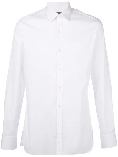 Lanvin Single-cuff Cotton Poplin Shirt In White