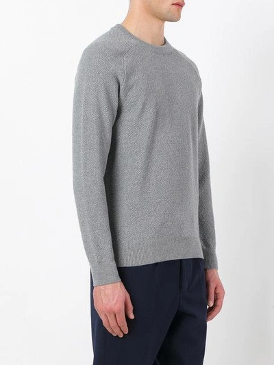 Shop Ami Alexandre Mattiussi Crew Neck Sweater In Grey