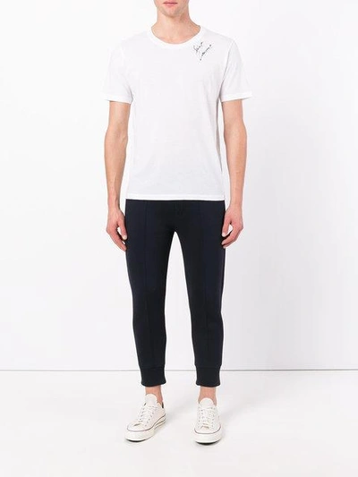 Shop Saint Laurent Shoulder Logo T-shirt