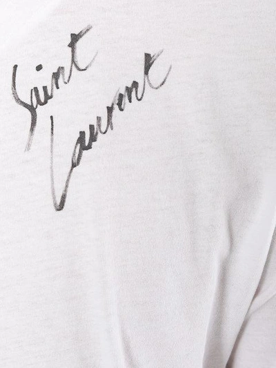 Shop Saint Laurent Shoulder Logo T-shirt
