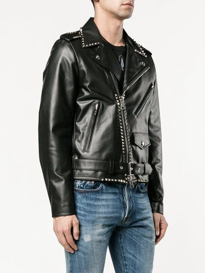 Shop Valentino Biker Jacket In Black
