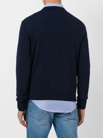 Shop Ami Alexandre Mattiussi Ami De Coeur Sweater - Blue