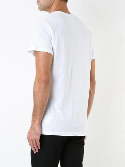 Shop Kent & Curwen Embroidered Rose T-shirt In White