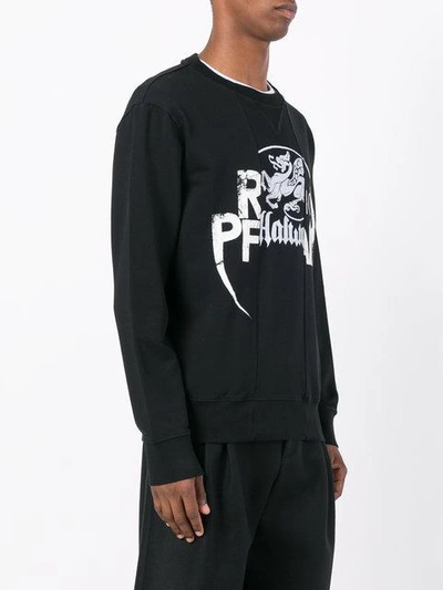 Shop Maison Margiela Printed Sweatshirt - Black