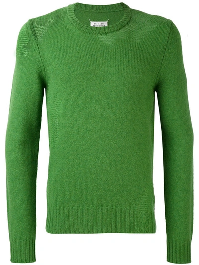 Maison Margiela Distressed Knit Sweater - Green