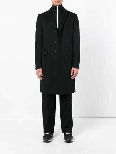 Shop Givenchy Single-breasted Coat - Black