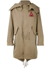 Givenchy Real Eyes-embroidered Cotton Parka In Green
