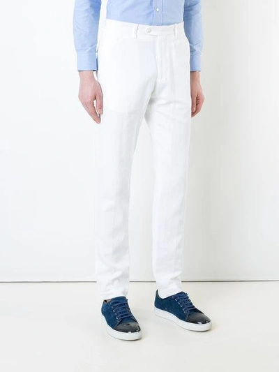 Shop Kent & Curwen Classic Chinos In White