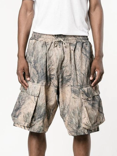 Shop Yeezy Camouflage Cargo Shorts