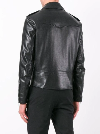 Shop Gucci Biker Jacket In Black