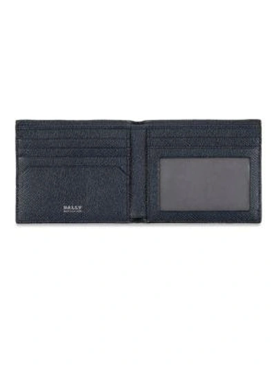 Shop Bally Tonett Embossed Leather Wallet In Blue