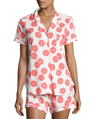 Kate Spade Grapefruit-print Shorty Pajama Set, Multi Pattern
