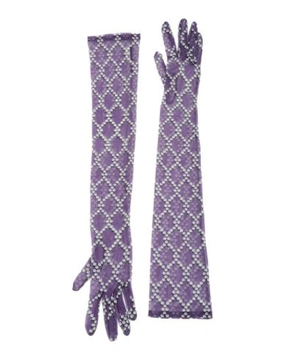 Dries Van Noten Gloves In Purple
