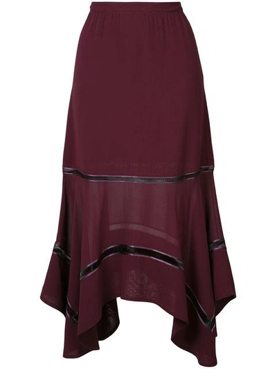 Shop Derek Lam Lace Inset Handkerchief Skirt