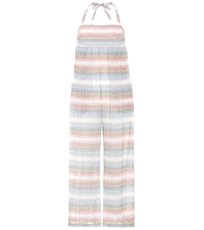 Mara Hoffman Scoop Pocket Striped Cotton Jumpsuit