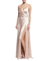 JILL JILL STUART SLEEVELESS SATIN SLIP GOWN,PROD198801208