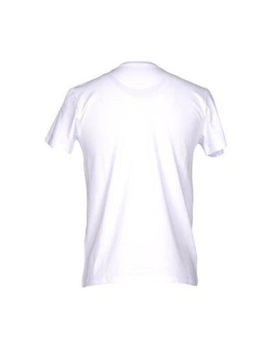 Shop Bikkembergs Man T-shirt White Size Xxl Cotton, Elastane