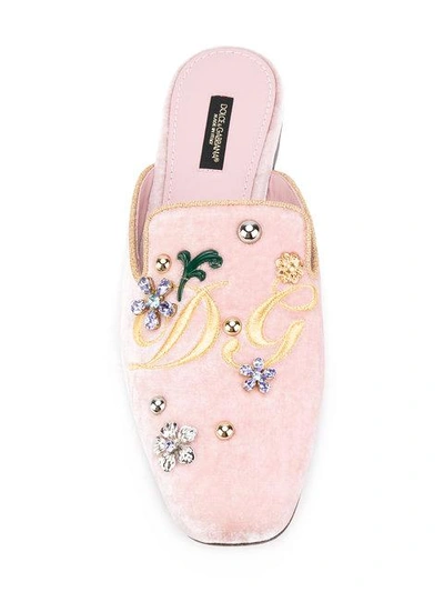 Shop Dolce & Gabbana Studded Mules