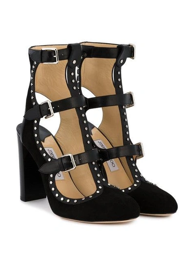 Shop Jimmy Choo Hainsley 100mm Boots In Black