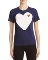 Comme Des Garçons Play Logo-patch Printed T-shirt In Navy