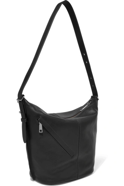 Shop Marc Jacobs Sling Leather Shoulder Bag In Black