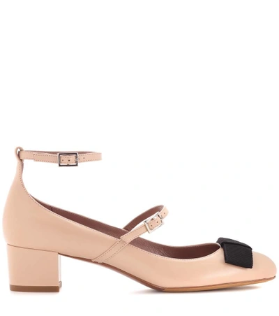 Shop Tabitha Simmons Rubia Leather Pumps In Neutrals