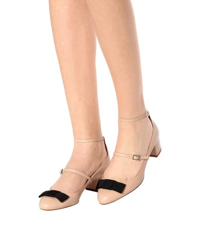 Shop Tabitha Simmons Rubia Leather Pumps In Neutrals