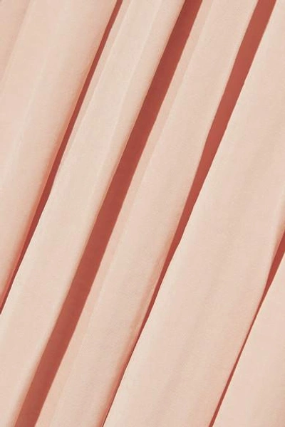 Shop Elizabeth And James Ellison Smocked Satin Maxi Dress In Blush