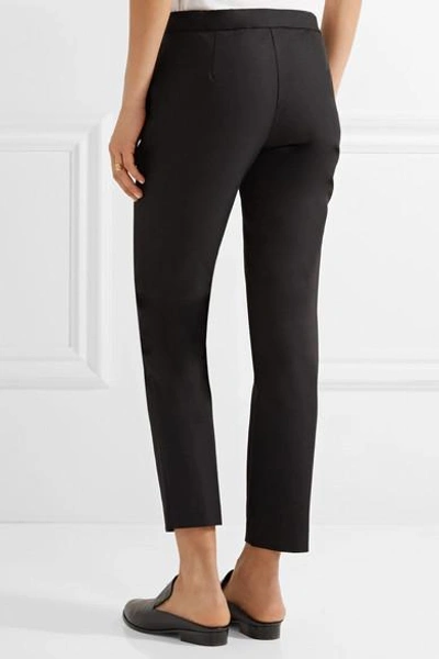 Shop Theory Thaniel Cropped Stretch Cotton-blend Twill Slim-leg Pants