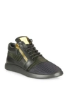 GIUSEPPE ZANOTTI Athletic Texture Lace-Up Sneakers