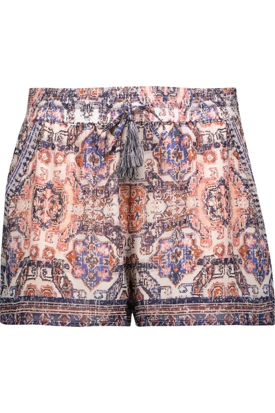 Joie Nami Printed Silk Crepe De Chine Shorts