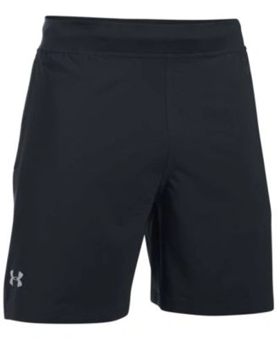 Shop Under Armour Men&#039;s Speedpocket 7&#034; Running Shorts In Black/orange