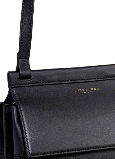 Shop Tory Burch 'block-t' Patchwork Leather Crossbody Bag