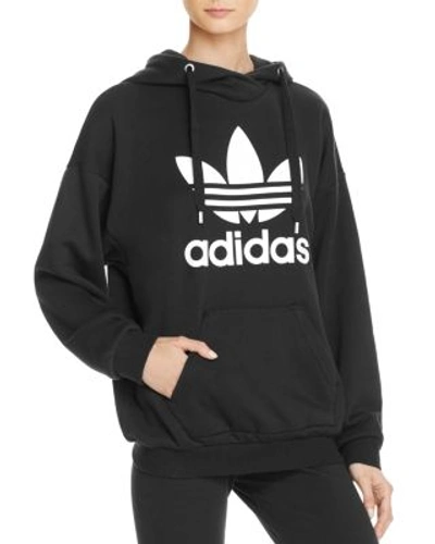 Adidas Originals Black Trefoil Logo Hoodie | ModeSens