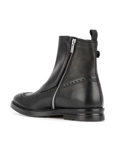 Shop Alexander Mcqueen Buckled Boots In Black